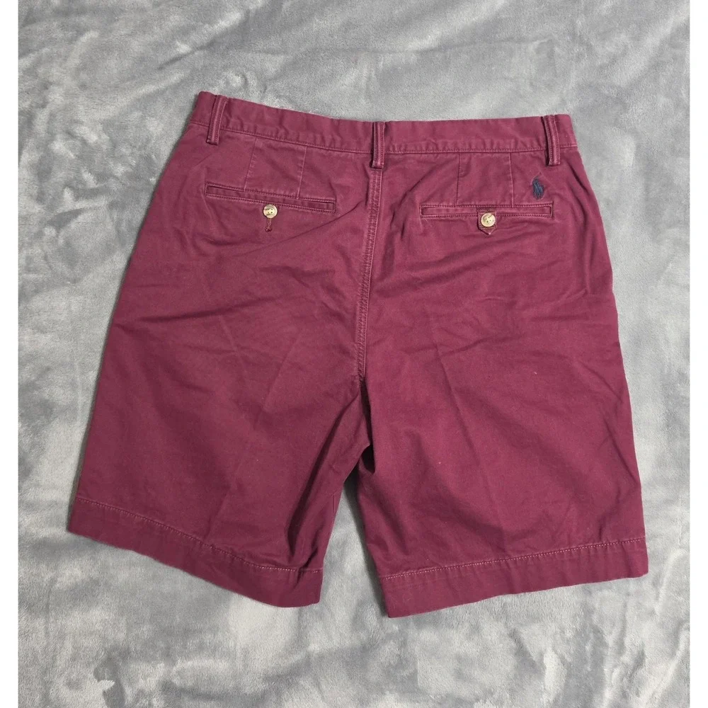 Polo Ralph Lauren Polo Chino Shorts Mens 33 Red Classic Fit 9 In Stretch Twill